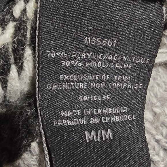 Sansara Women’s Cardigan Sweater Jacket Gray Black Knit Wool/Blend - Picture 4 of 4